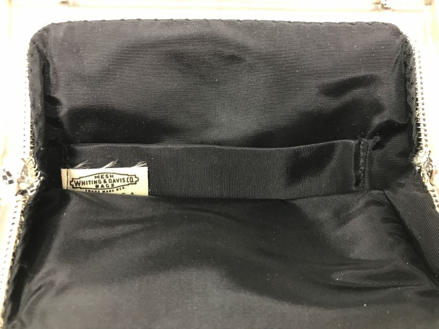 Vintage Whiting & Davis Co Zebra Stripe Mesh Purse Like New [Photo 7]