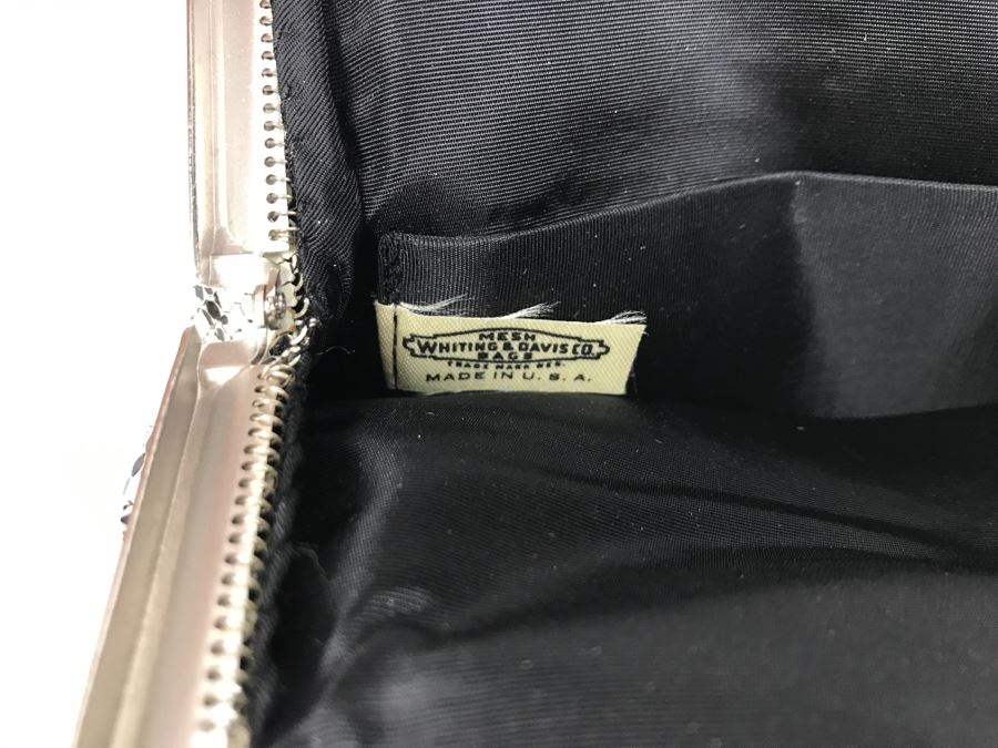 Vintage Whiting & Davis Co Zebra Stripe Mesh Purse Like New [Photo 6]