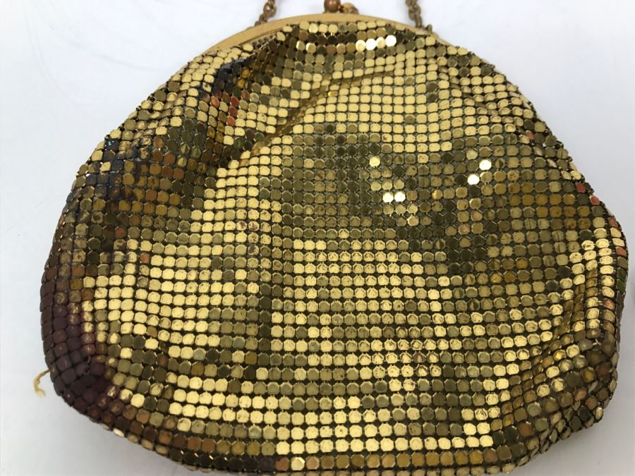 Vintage Whiting & Davis Co Gold Tone Mesh Purse [Photo 6]