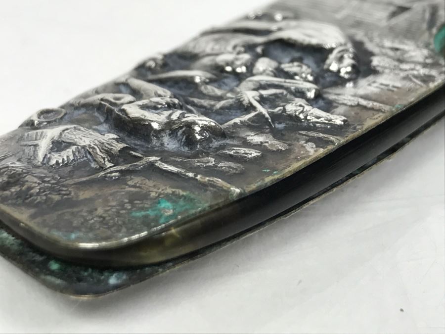 Vintage Dutch Repousse Zilpla 90 Silverplate Comb Case And Comb [Photo 12]