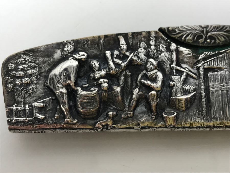 Vintage Dutch Repousse Zilpla 90 Silverplate Comb Case And Comb [Photo 7]