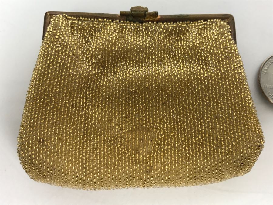French Gold Tone Beaded Purse [Photo 4]