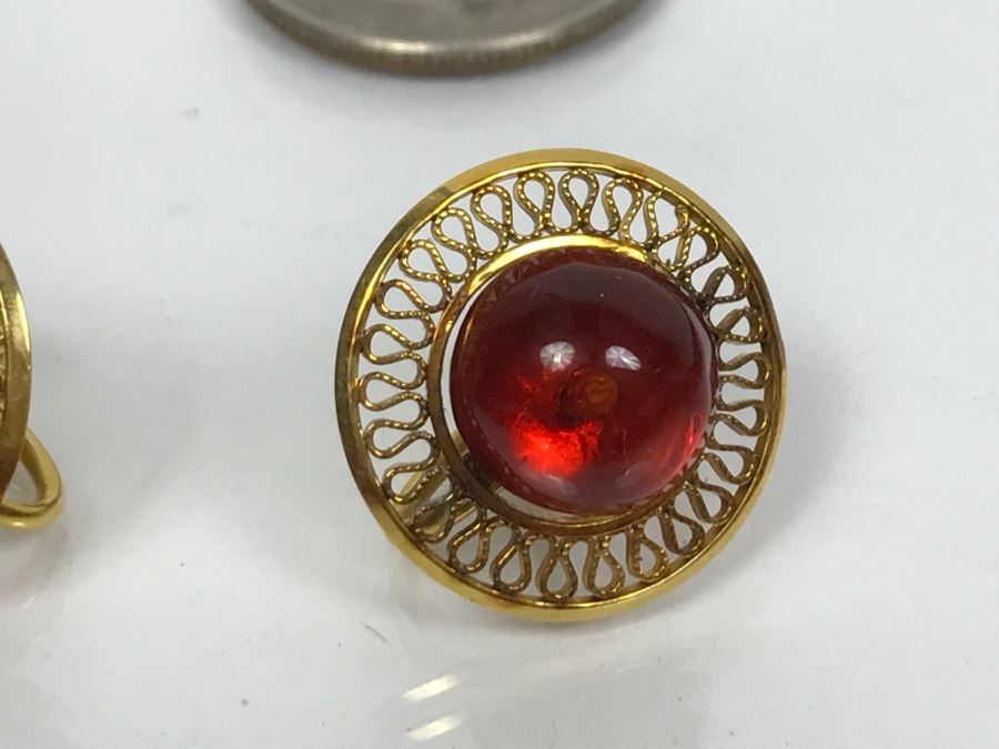 Amber Beads Necklace And Matching Amber Bead Earrings FMV $100 [Photo 6]