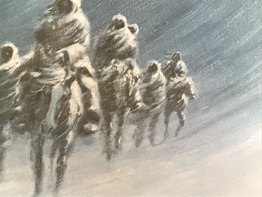 Olaf Wieghorst Limited Edition Lithograph 257 Of 1,500 With Certificate Of Authenticity Frame Has Brass Title Plaque Image Size 19.5' X 23.5' [Photo 8]