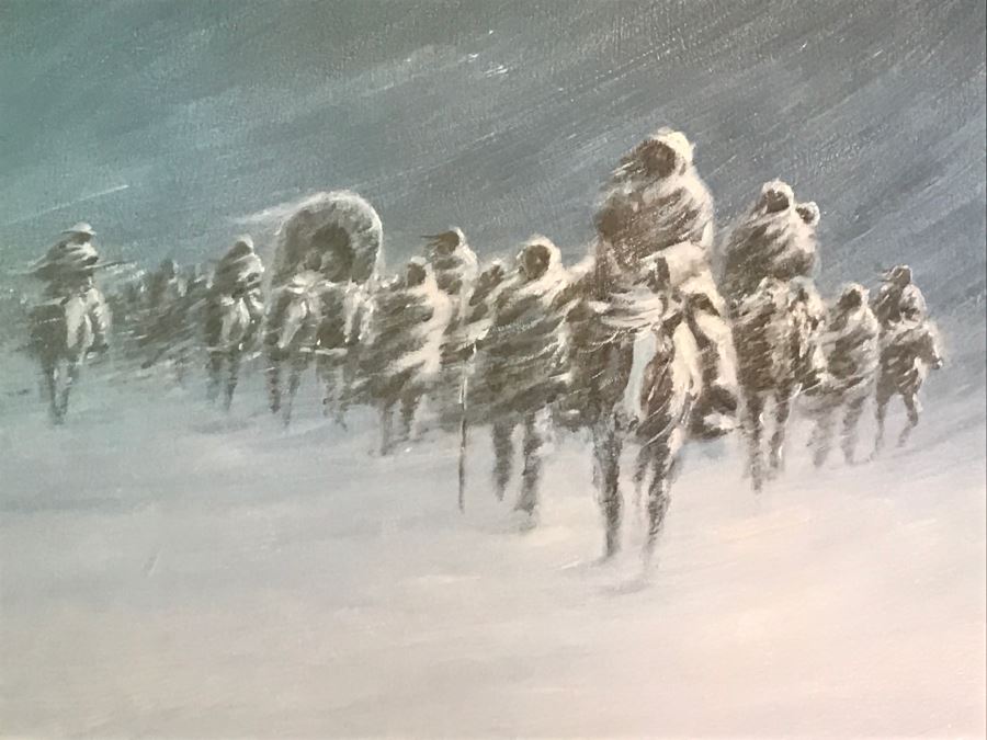 Olaf Wieghorst Limited Edition Lithograph 257 Of 1,500 With Certificate Of Authenticity Frame Has Brass Title Plaque Image Size 19.5' X 23.5' [Photo 5]