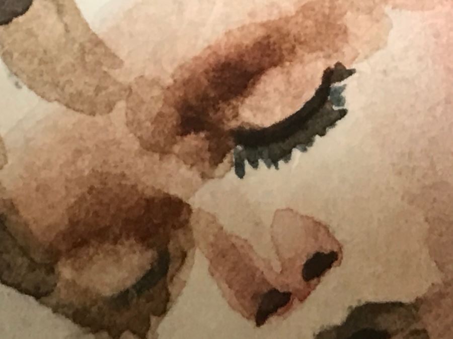 Original Watercolor Painting Of Sleeping Boy Holding Toy Signed By Artist And Framed 9' X 7' [Photo 7]