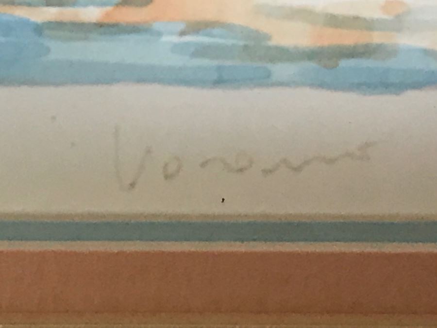 Original Watercolor Painting Signed By Artist Signature Illegible 14' X 11' [Photo 5]