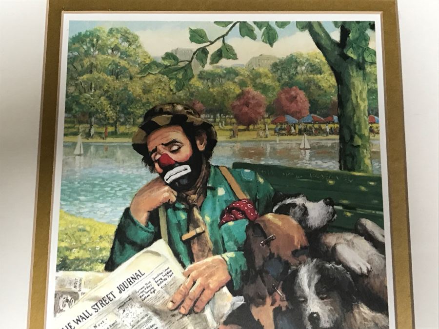 Artist Proof Sad Clown Print By Leighton Jones Signed And Framed 15' X 17' [Photo 4]