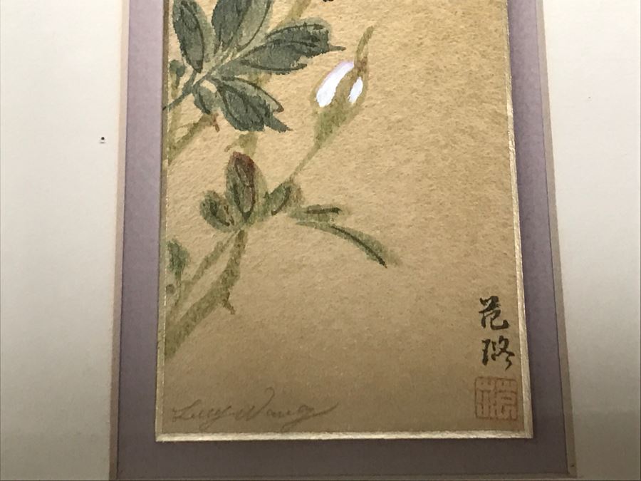 Set Of (3) Original Chinese Paintings By Lucy Wang Each Painting Is 7' X 19' [Photo 20]