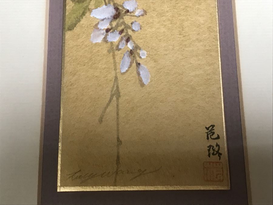 Set Of (3) Original Chinese Paintings By Lucy Wang Each Painting Is 7' X 19' [Photo 13]