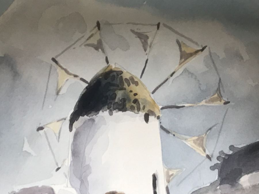 Original Watercolor Painting Signed By Artist Signature Illegible 12' X 15' [Photo 5]