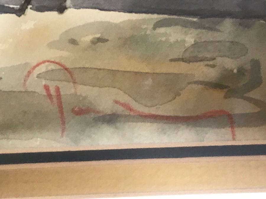 Original Watercolor Painting Signed By Artist Signature Illegible 12' X 15' [Photo 6]