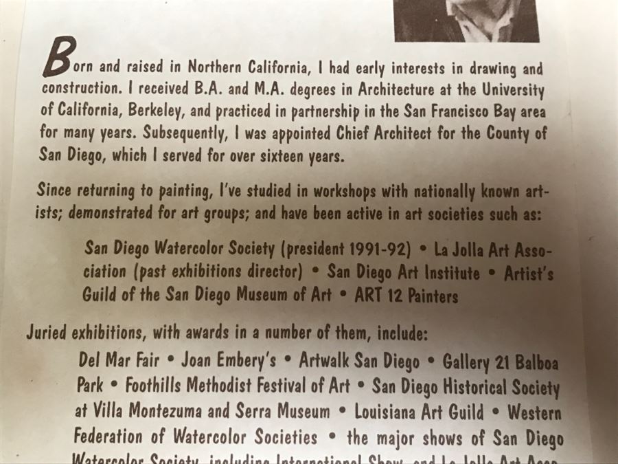 Original Watercolor Painting By George T. Kern Titled 'Early Fishing' At Lake Murray Signed And Framed [Photo 13]