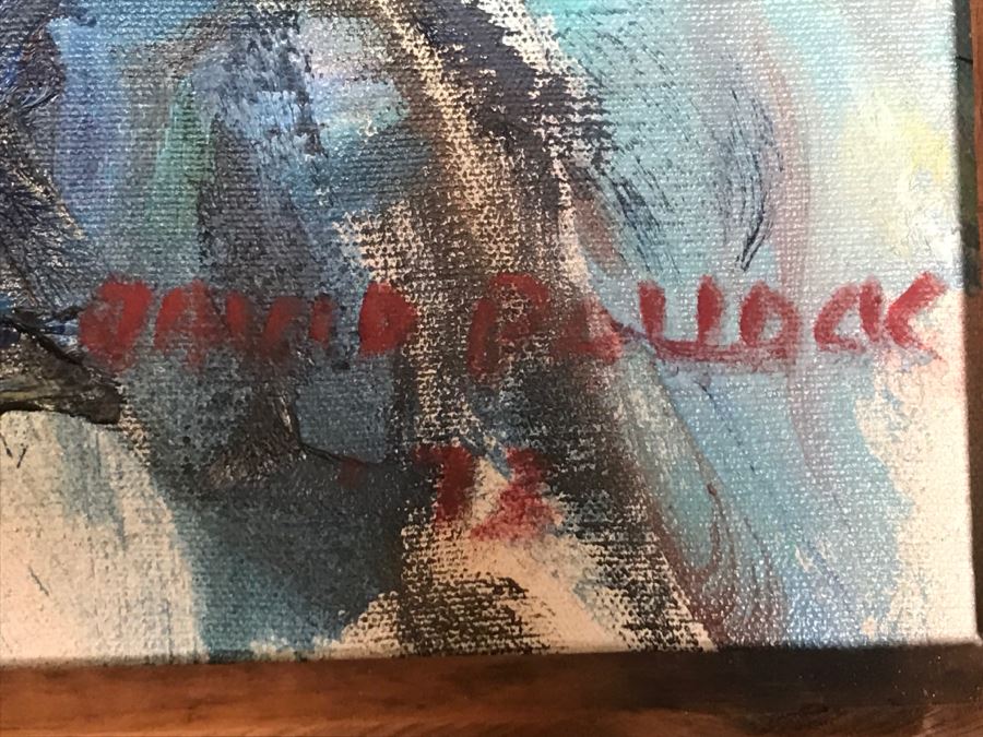 Vintage 1973 David Pollock Oil Painting Of Boy Holding Model Ship 29' X 41' [Photo 2]