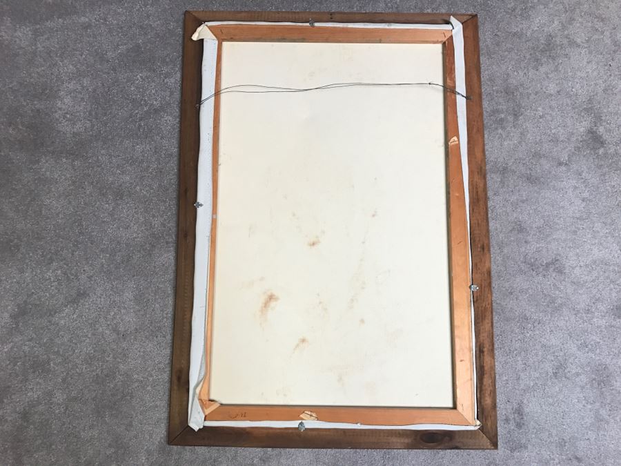 Vintage 1973 David Pollock Oil Painting Of Boy Holding Model Ship 29' X 41' [Photo 11]