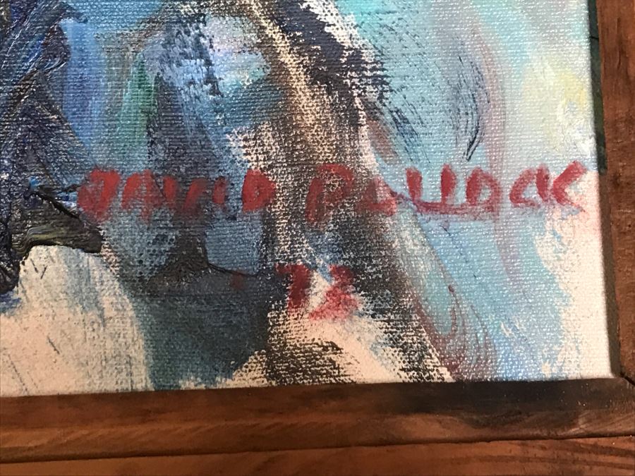 Vintage 1973 David Pollock Oil Painting Of Boy Holding Model Ship 29' X 41' [Photo 10]