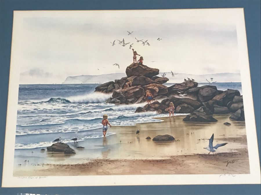 Pair Of Artist Signed Prints By John Yato Titled 'Playful Panda' And 'Carefree Days Of Youth' Framed [Photo 8]