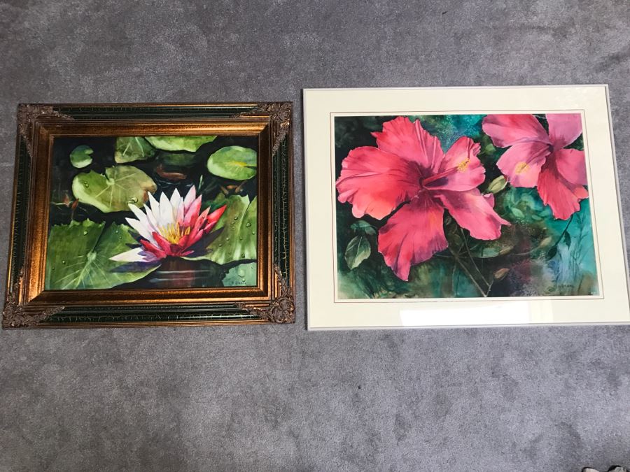 Pair Of Original Paintings Artist Signed By Barbara L Siegal And Framed [Photo 1]