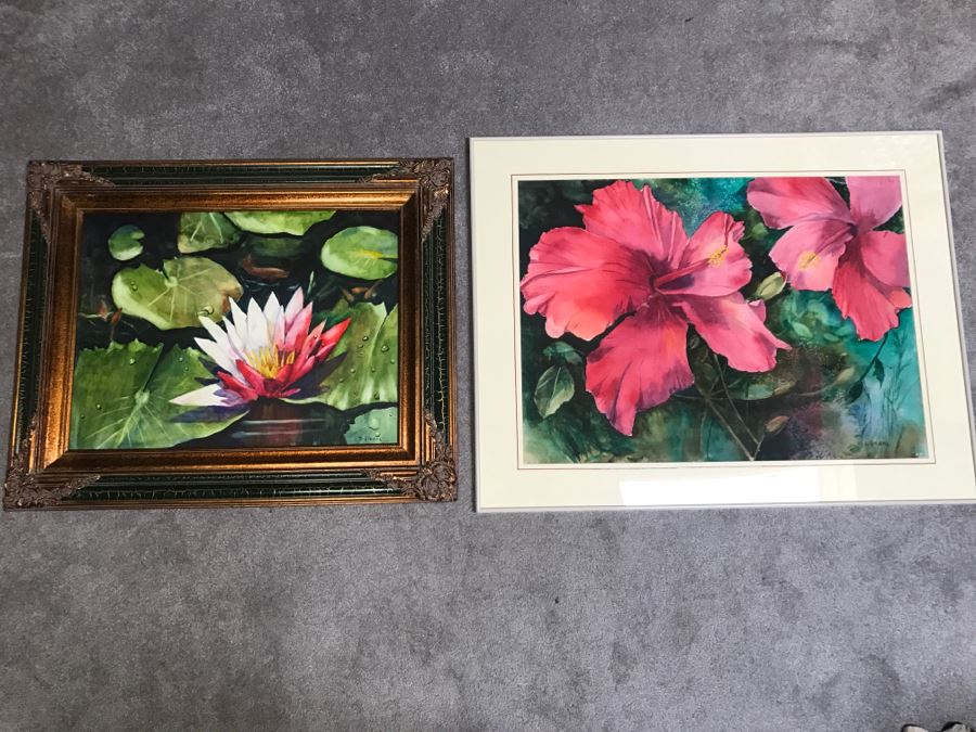 Pair Of Original Paintings Artist Signed By Barbara L Siegal And Framed