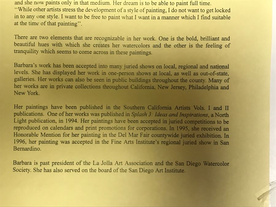 Pair Of Original Paintings Artist Signed By Barbara L Siegal And Framed [Photo 14]