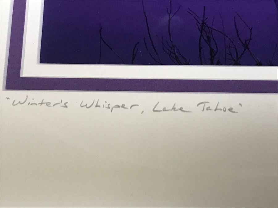 Artist Proof Framed Photograph By John T. Ravize Titled 'Winter's Whisper, Lake Tahoe' [Photo 9]