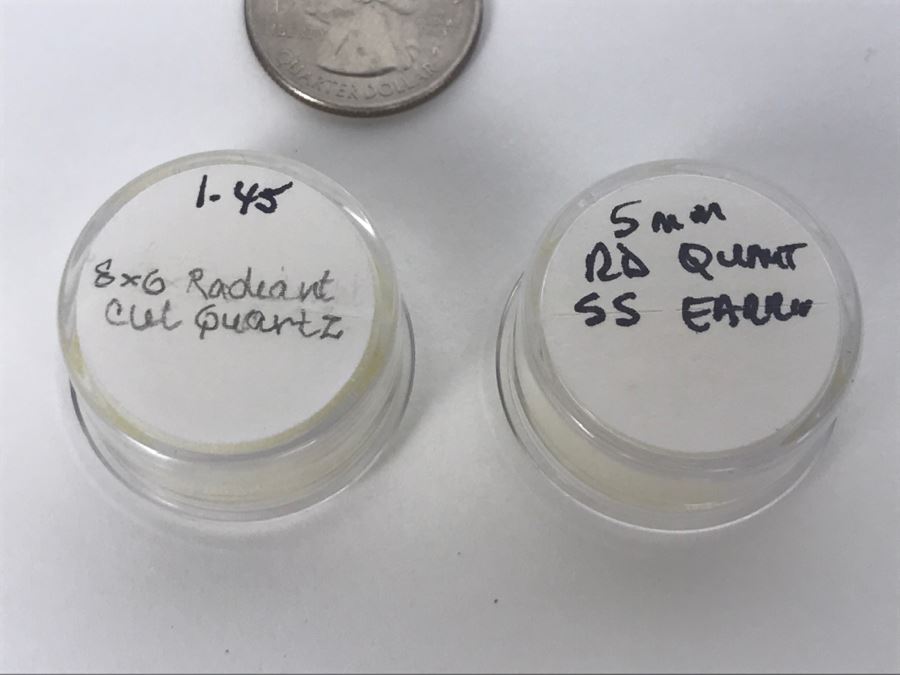 Sterling Silver Radiant Quartz Earrings And 8X6 Radiant Cut Quartz Gemstone [Photo 3]