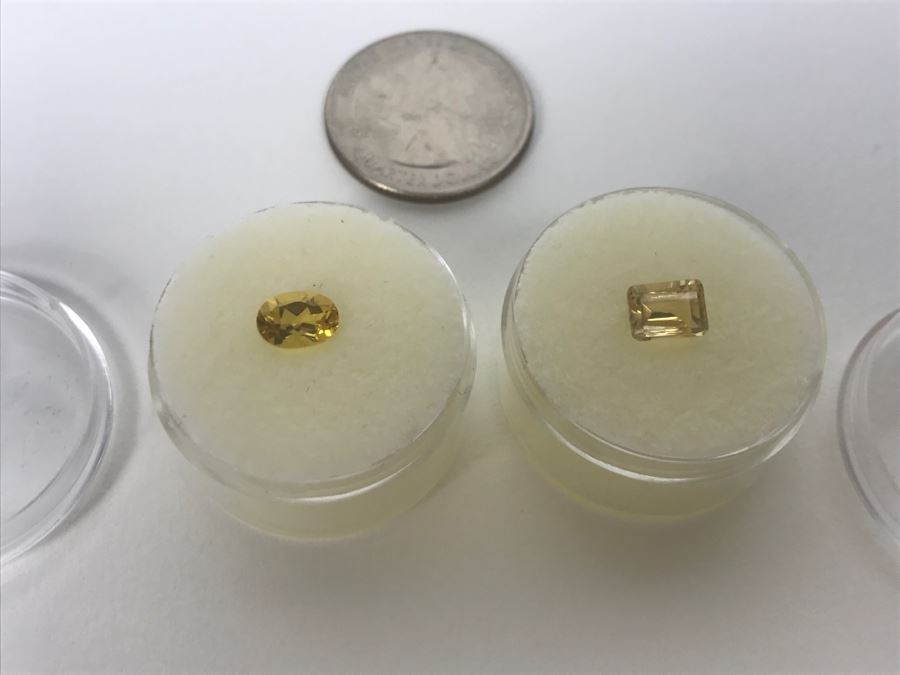 Pair Of Yellow Beryl Gemstones [Photo 1]