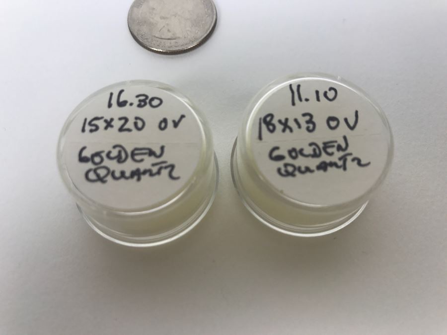 Pair Of Golden Quartz Gemstones [Photo 7]