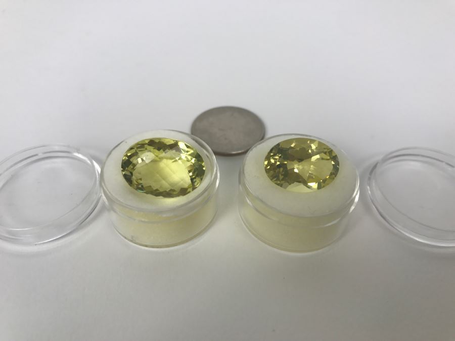 Pair Of Golden Quartz Gemstones [Photo 5]