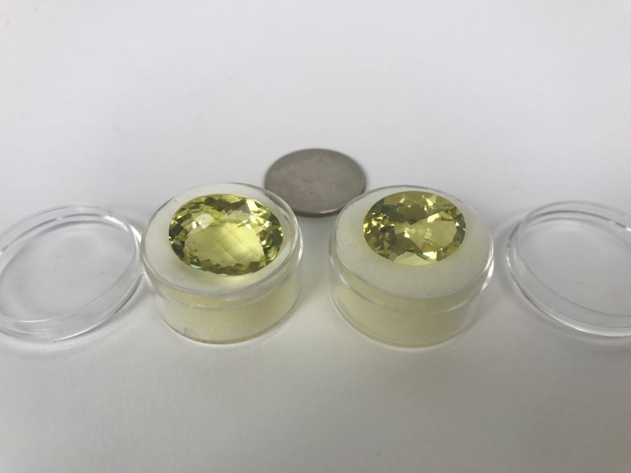 Pair Of Golden Quartz Gemstones [Photo 4]