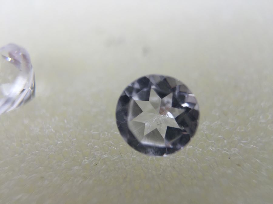 White Topaz Round Matching Pair 5MM [Photo 2]