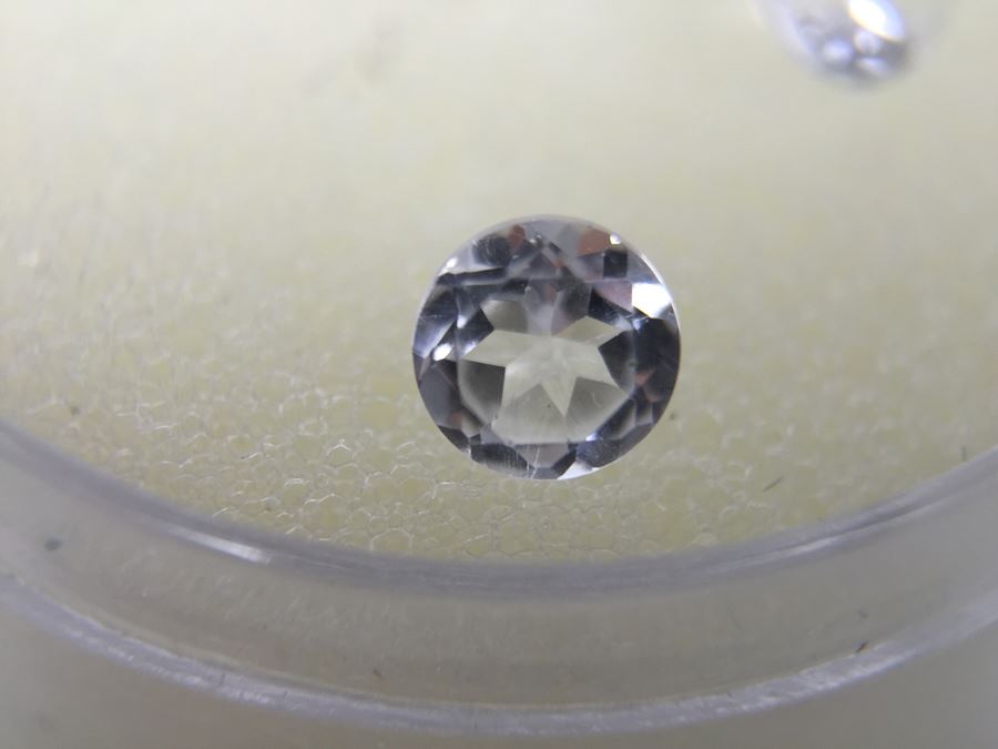 White Topaz Round Matching Pair 5MM [Photo 10]