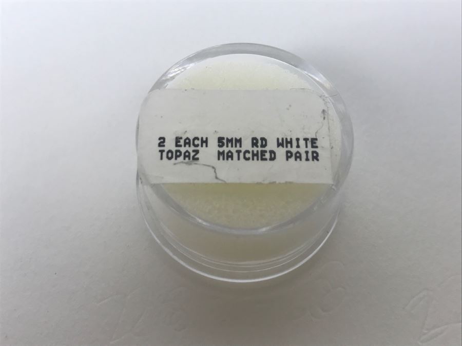 White Topaz Round Matching Pair 5MM [Photo 7]