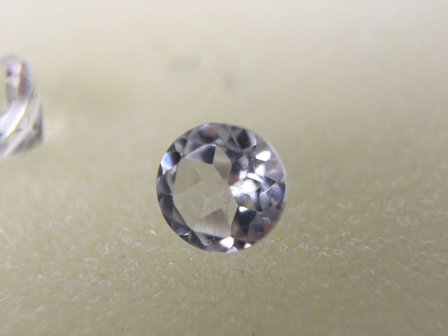 White Topaz Round Matching Pair 5MM [Photo 8]