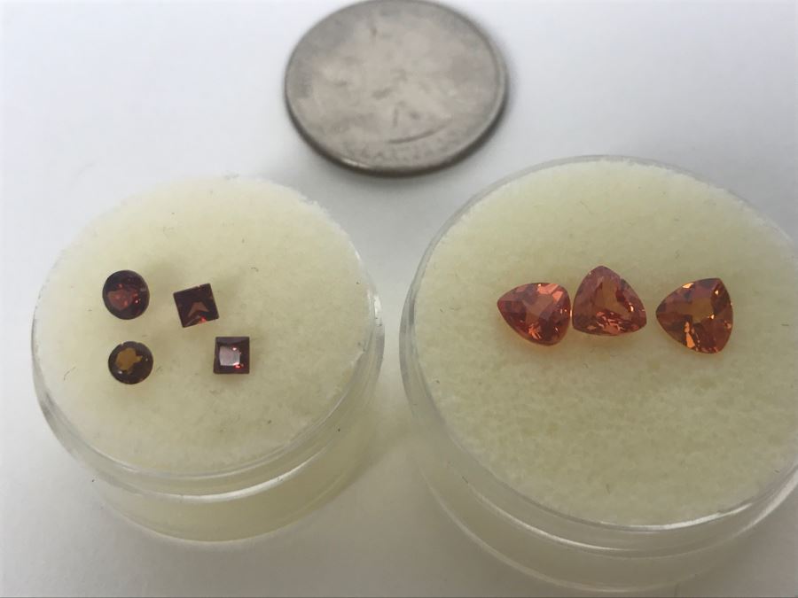Assorted Garnets And Lab Created Parabella Gemstones [Photo 5]