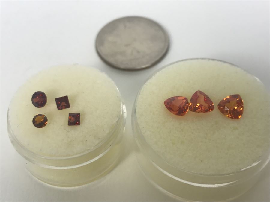 Assorted Garnets And Lab Created Parabella Gemstones [Photo 4]
