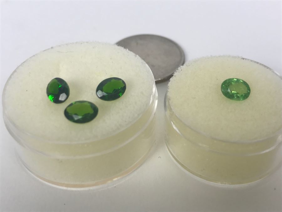 Chrome Diopsides And Green Beryl Gemstones [Photo 1]