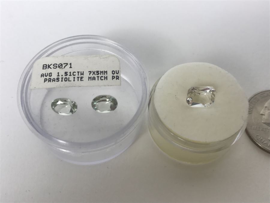 Oval Prasiolites And Radiant Cut Quartz Gemstones [Photo 7]