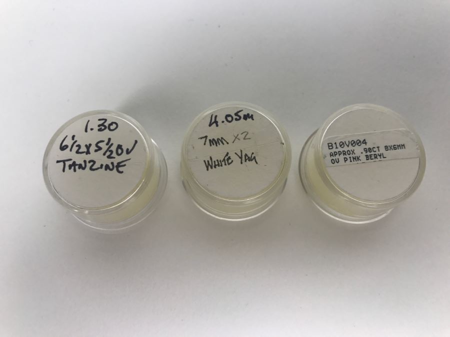 Tanzine, White Yags And Oval Pink Beryl Gemstones [Photo 10]