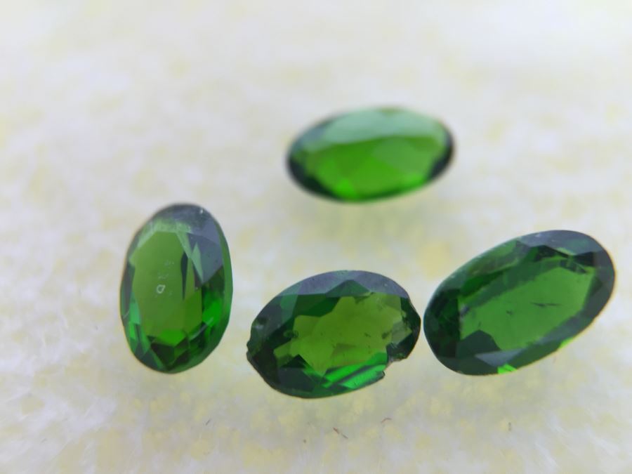 Chrome Diopside Gemstones 5X3 1TW And Round Red Rhodocrosite 3.5Ct 10MM [Photo 10]
