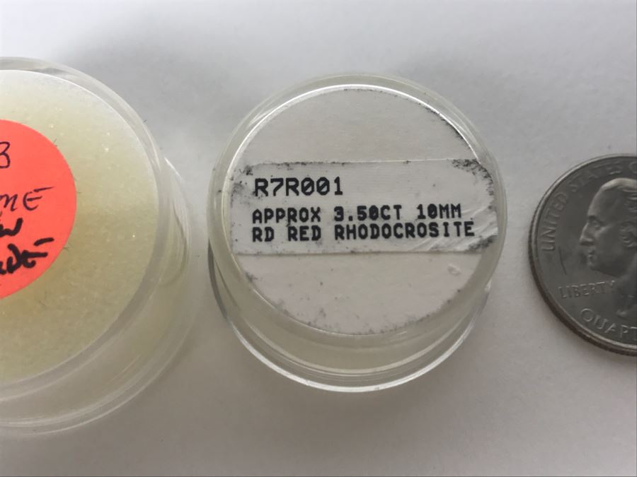 Chrome Diopside Gemstones 5X3 1TW And Round Red Rhodocrosite 3.5Ct 10MM [Photo 7]