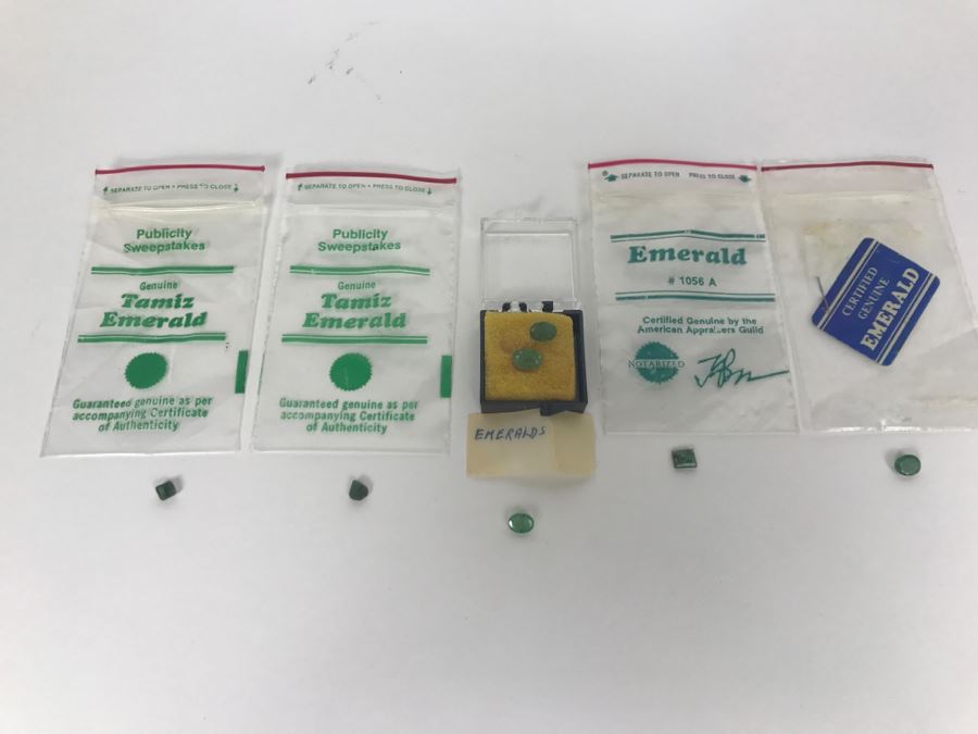Collection Of Various Emerald Gemstones