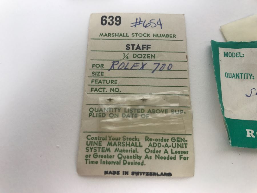 ROLEX Watch Parts Staffs And Stems  [Photo 4]