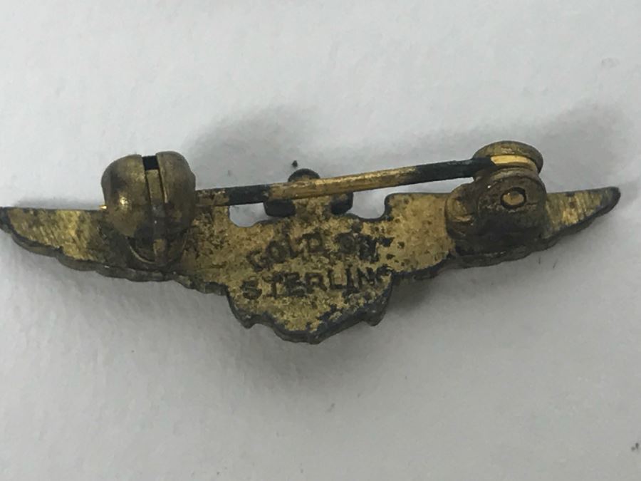 Small Gold On Sterling Silver Military Pin [Photo 3]