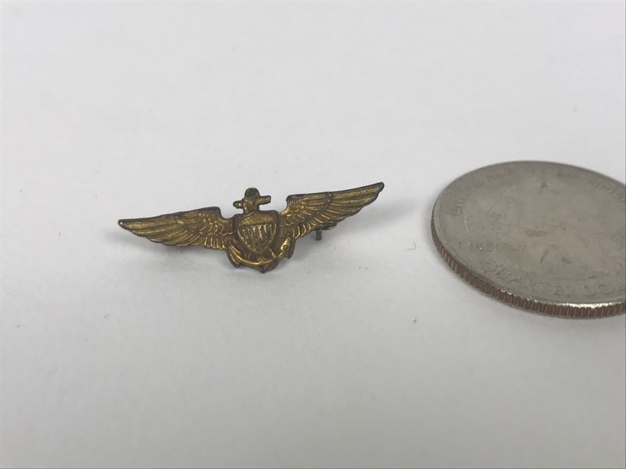 Small Gold On Sterling Silver Military Pin [Photo 5]
