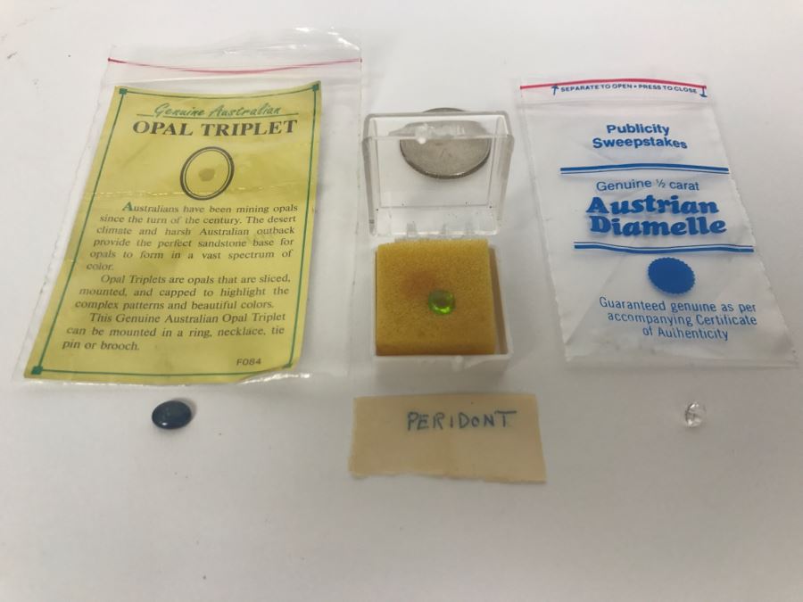 Gemstone Lot With Australian Opal Triplet, Peridont And Austrian Diamelle [Photo 1]