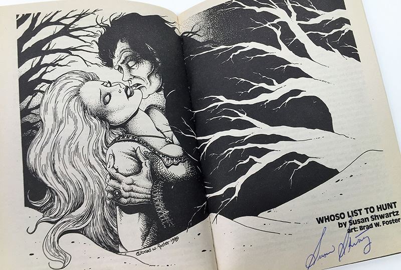 Amazing Stories - Multiple Signatures: Nov 1987 - Signed by Frederik Pohl; July 1990 - Signed by Robert Silverberg, M. Shayne Bell & David Brin; Sept 1990 - Signed by Robert Silverberg & Susan Shwartz [Photo 16]