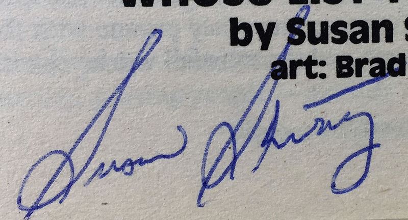 Amazing Stories - Multiple Signatures: Nov 1987 - Signed by Frederik Pohl; July 1990 - Signed by Robert Silverberg, M. Shayne Bell & David Brin; Sept 1990 - Signed by Robert Silverberg & Susan Shwartz [Photo 17]