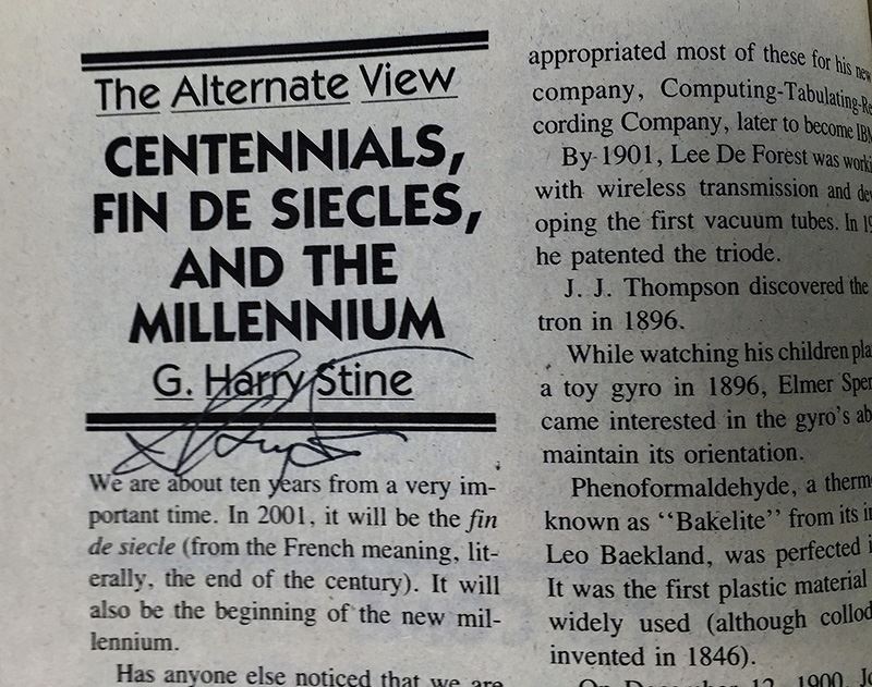 Analog Science Fiction and Fact Magazine - Multiple Signatures: G. Harry Stine, Harry Turtledove, Stanley Schmidt, Michael F. Flynn & Roger MacBride Allen [Photo 24]