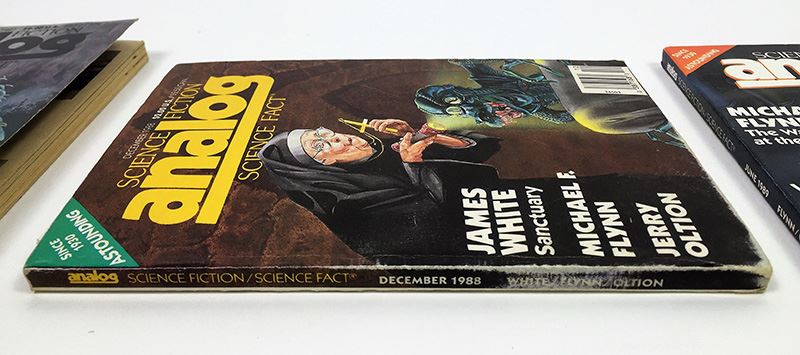 Analog Science Fiction and Fact Magazine - Multiple Signatures: G. Harry Stine, Harry Turtledove, Stanley Schmidt, Michael F. Flynn & Roger MacBride Allen [Photo 12]